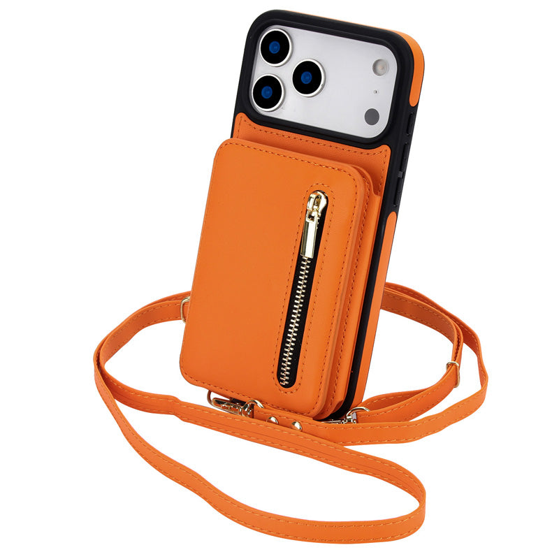 Vikbart crossbody-plånboksfodral för mobiltelefon