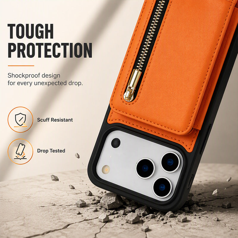 Vikbart crossbody-plånboksfodral för mobiltelefon