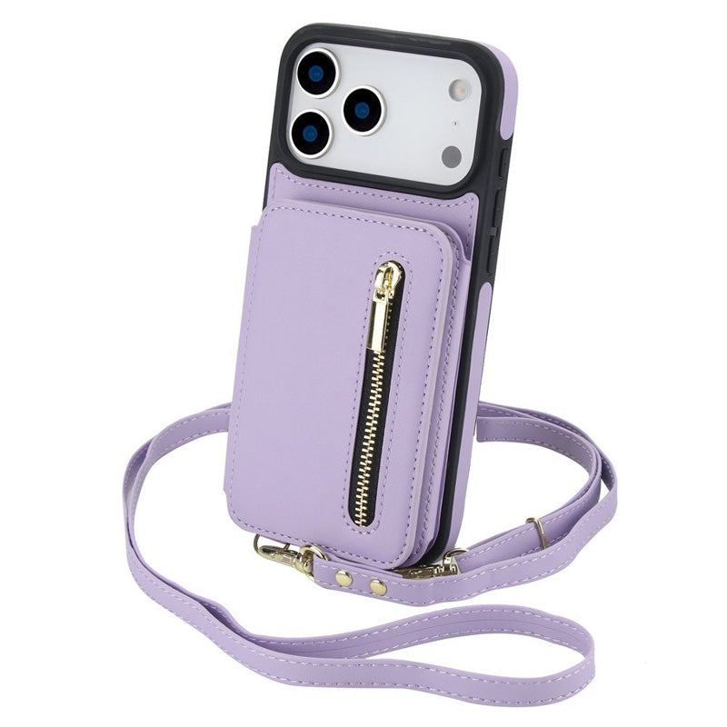 Vikbart crossbody-plånboksfodral för mobiltelefon