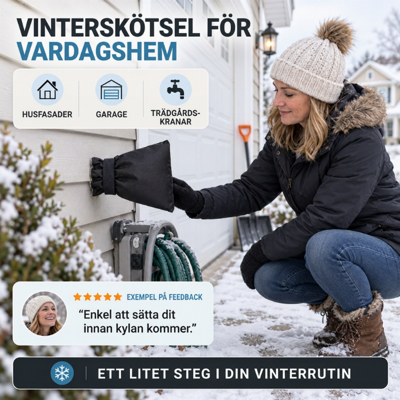 Utomhusskydd för vattenkran mot frost på vintern