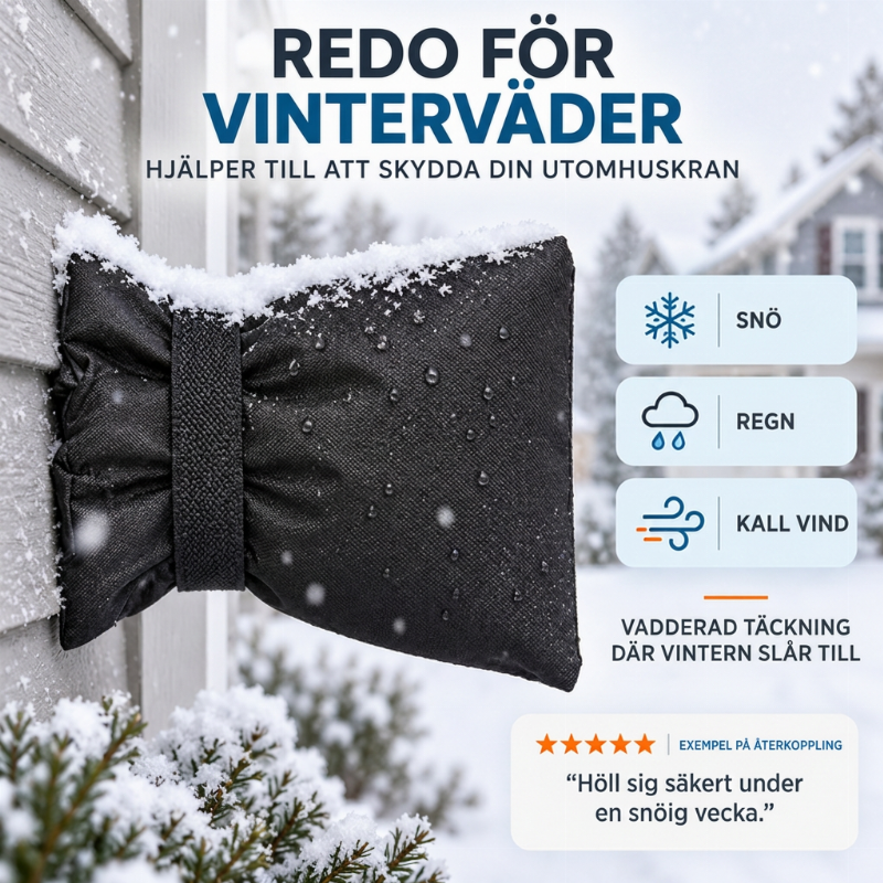 Utomhusskydd för vattenkran mot frost på vintern
