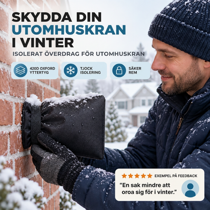 Utomhusskydd för vattenkran mot frost på vintern