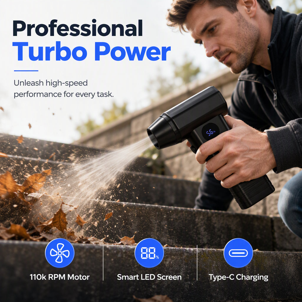 Handhållen trådlös mini-turbofläkt med hög hastighet