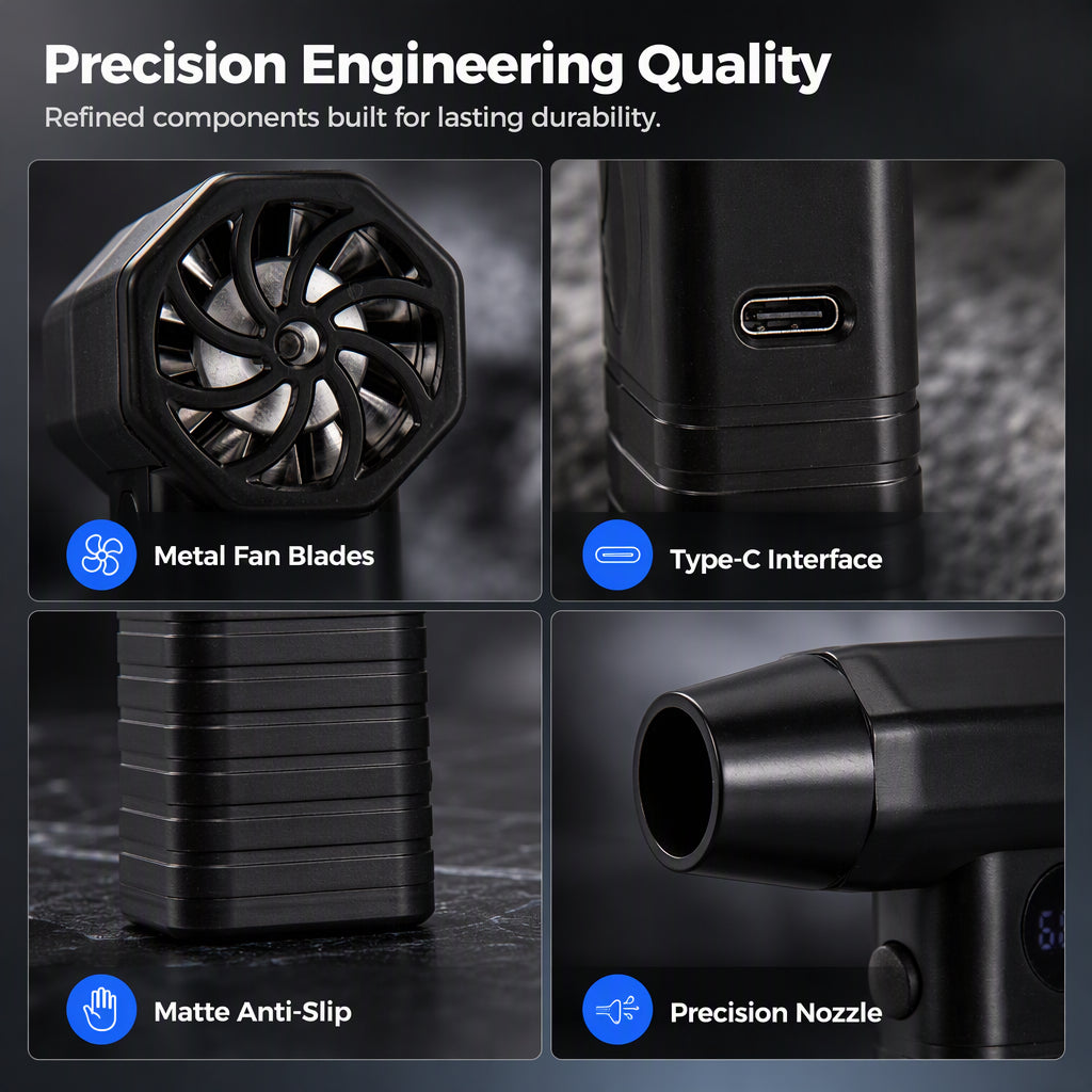 Handhållen trådlös mini-turbofläkt med hög hastighet