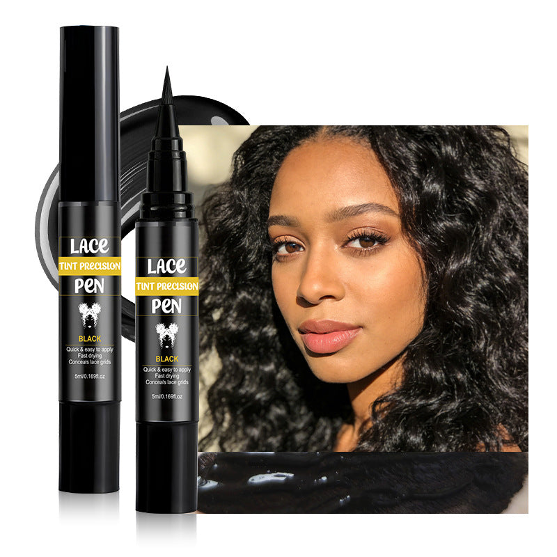 Dölj lace-knutar direkt! Svettålig scalp-tint-penna för peruk