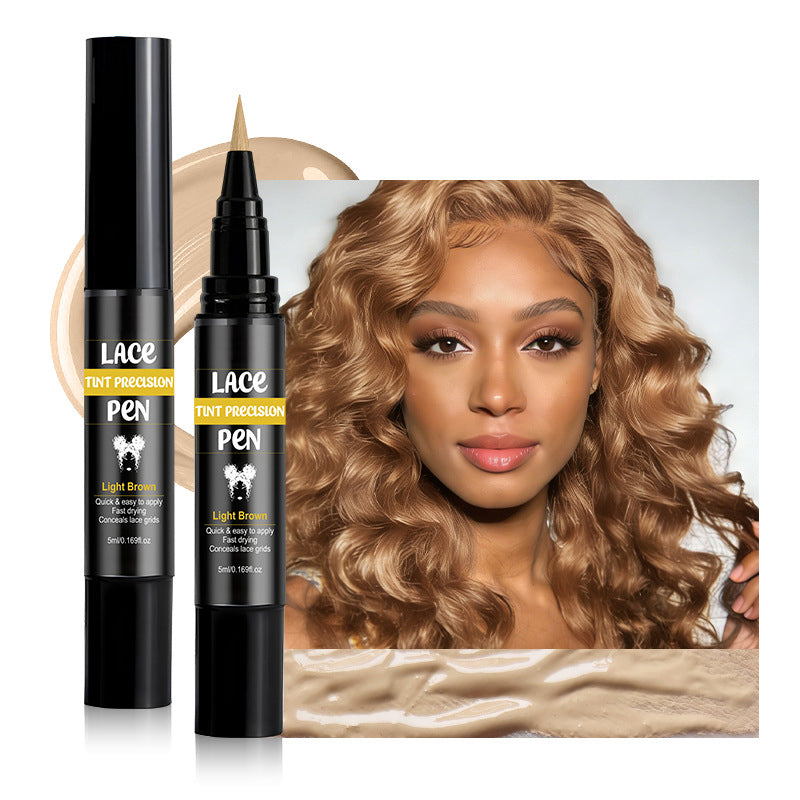 Dölj lace-knutar direkt! Svettålig scalp-tint-penna för peruk