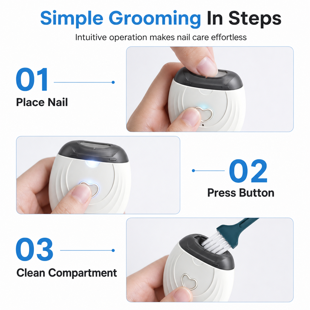 Lätt elektrisk nageltrimmer