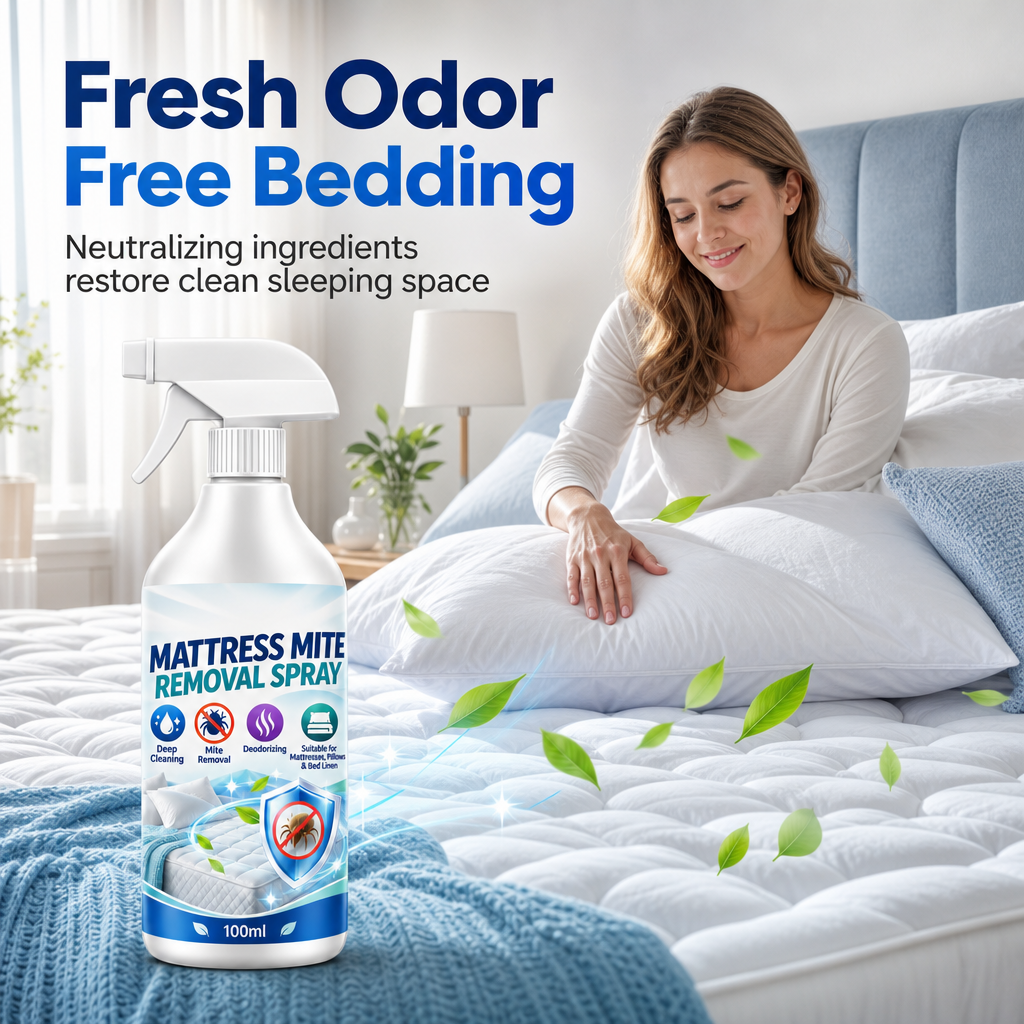 🛏️ KÖP 2 – FÅ 1 GRATIS! Motverka kvalster i madrasser och sängkläder – effektiv kvalsterspray för en fräschare sovmiljö
