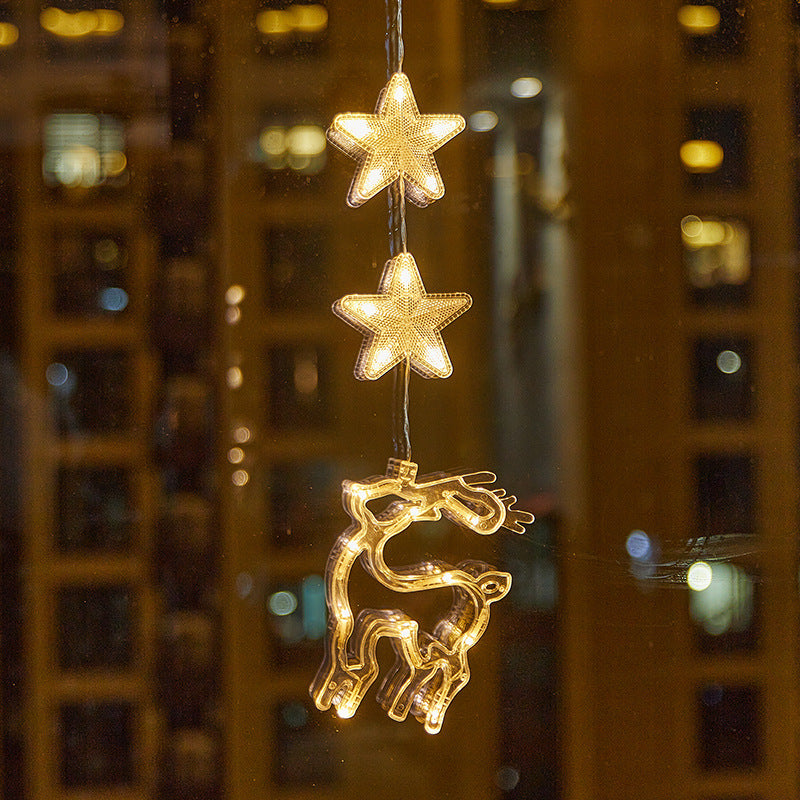⏳SISTA REA-DAGEN🎄❄️ DIY LED-sugkoppslampor med julsnöflingor ✨ | Batteridrivna, varmt och flerfärgat ljus, sugkoppslampor för fönster, juldekoration för hem och fest