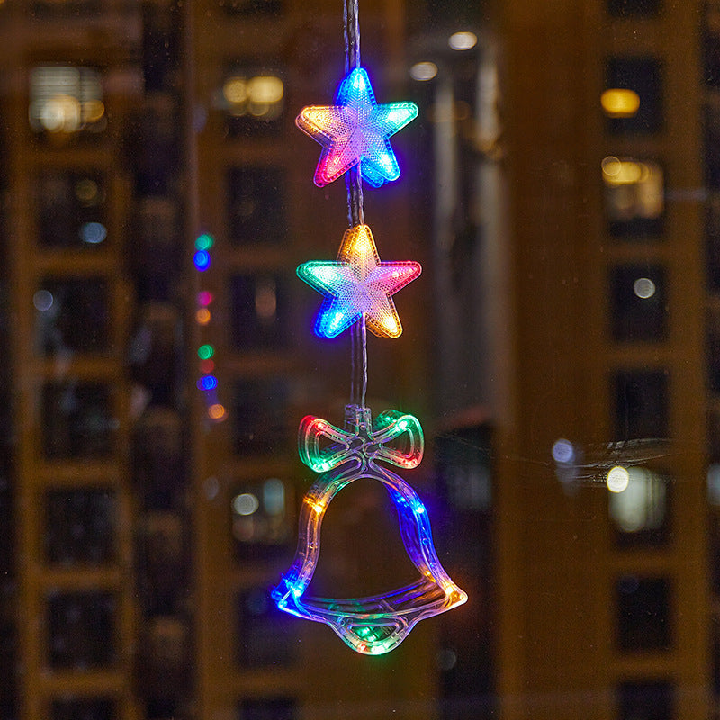 ⏳SISTA REA-DAGEN🎄❄️ DIY LED-sugkoppslampor med julsnöflingor ✨ | Batteridrivna, varmt och flerfärgat ljus, sugkoppslampor för fönster, juldekoration för hem och fest