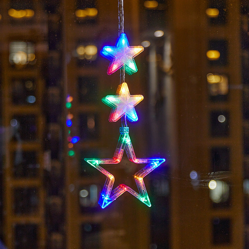 ⏳SISTA REA-DAGEN🎄❄️ DIY LED-sugkoppslampor med julsnöflingor ✨ | Batteridrivna, varmt och flerfärgat ljus, sugkoppslampor för fönster, juldekoration för hem och fest