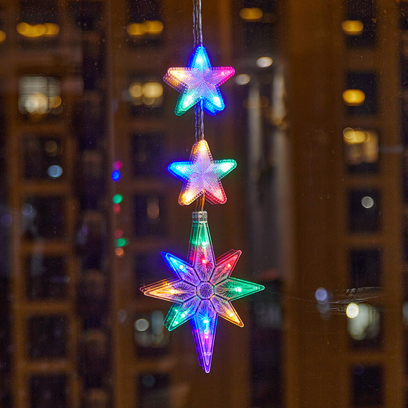 ⏳SISTA REA-DAGEN🎄❄️ DIY LED-sugkoppslampor med julsnöflingor ✨ | Batteridrivna, varmt och flerfärgat ljus, sugkoppslampor för fönster, juldekoration för hem och fest