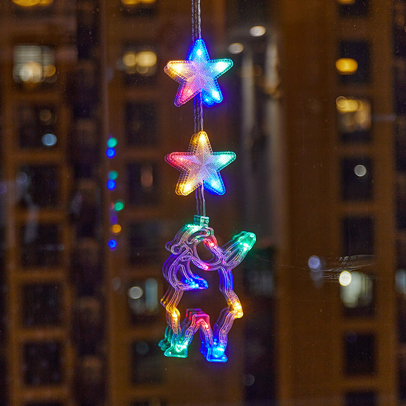 ⏳SISTA REA-DAGEN🎄❄️ DIY LED-sugkoppslampor med julsnöflingor ✨ | Batteridrivna, varmt och flerfärgat ljus, sugkoppslampor för fönster, juldekoration för hem och fest