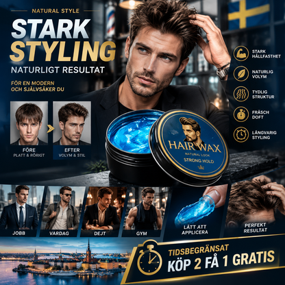 💈 KÖP 2 FÅ 1 GRATIS! Snygg frisyr med fräsch colognedoft – stylingpomada för män, 130 g