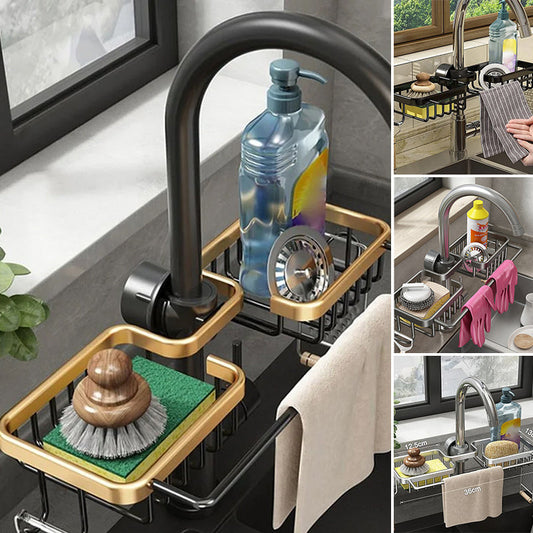 Rostskyddad Space Aluminium Faucet Rack- Köp 2 gratis frakt